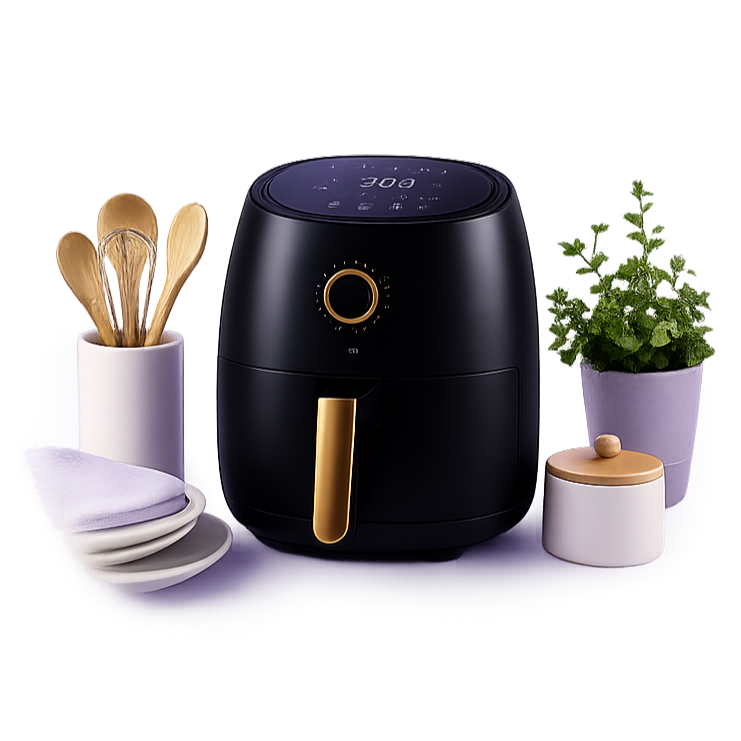 Modern kitchen appliances and smart home essentials collection