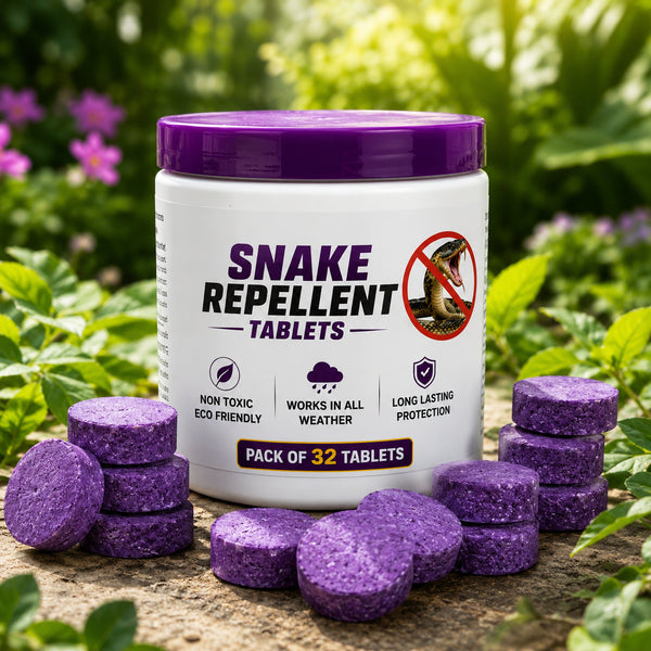 SnakeShield™ Premium Snake Repellent Tablets for Home, Garden & Farm (Pack of 32)