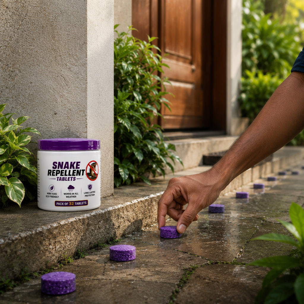 SnakeShield™ Premium Snake Repellent Tablets for Home, Garden & Farm (Pack of 32)