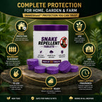 SnakeShield™ Premium Snake Repellent Tablets for Home, Garden & Farm (Pack of 32)