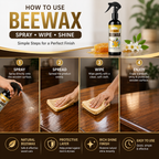 BeeWax Wood Polish Spray (Buy 1 Get 1 Free) – Restore Shine & Protect Wooden Furniture