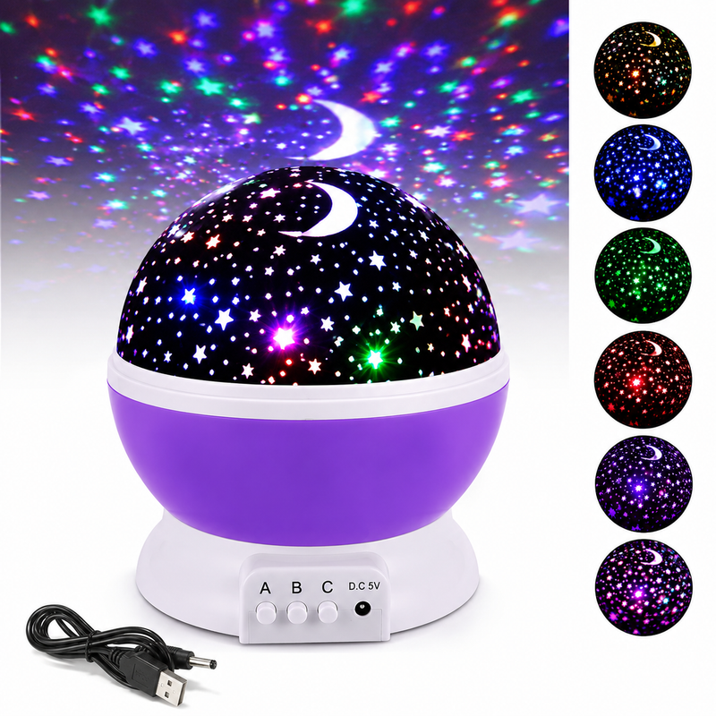 🌙 Dinosaur Egg Galaxy Projector Night Light