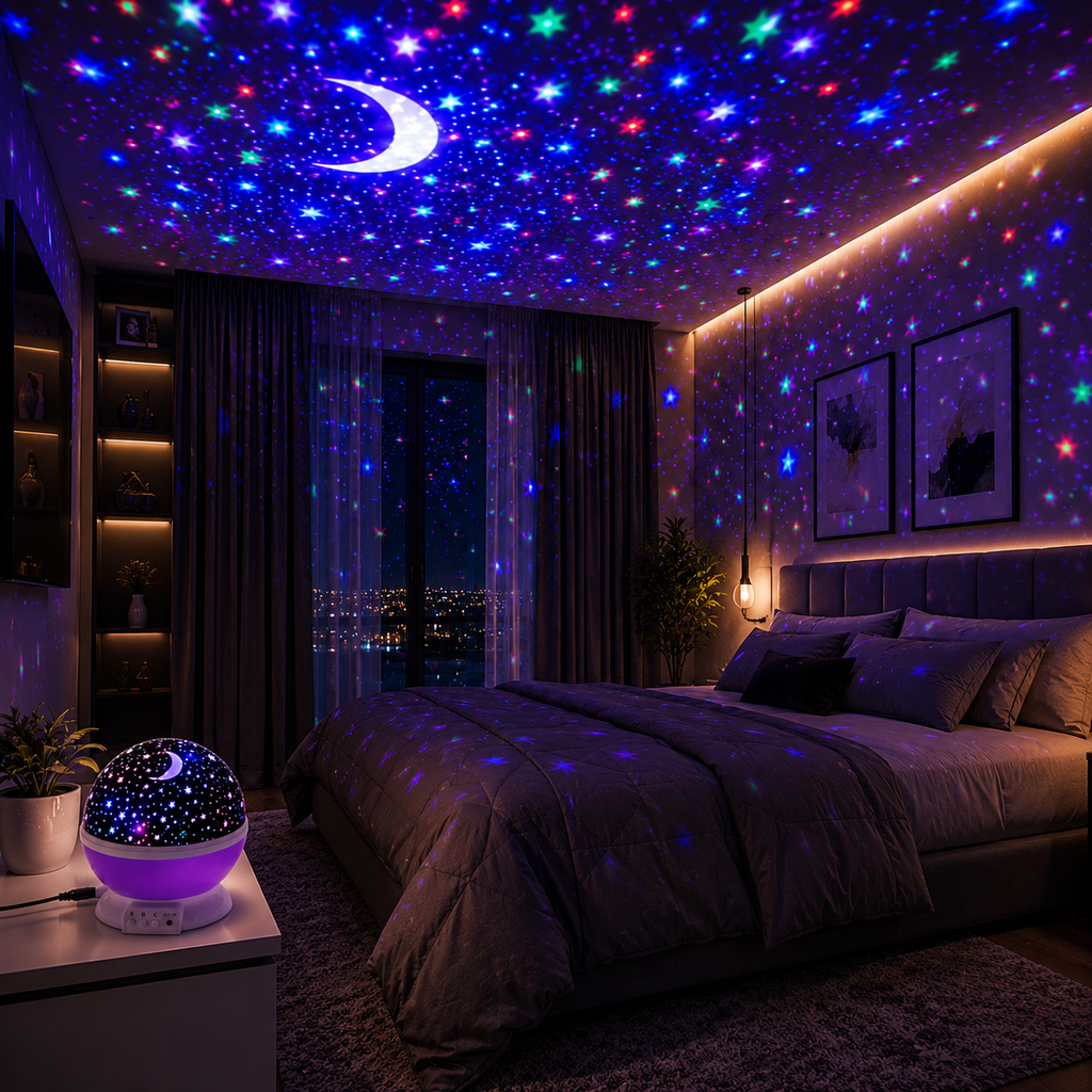 🌙 Dinosaur Egg Galaxy Projector Night Light