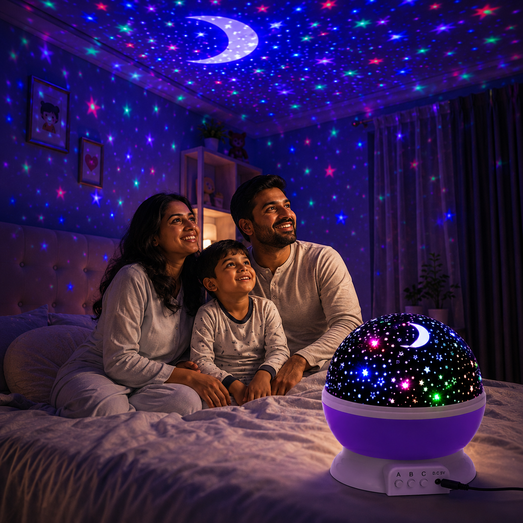 🌙 Dinosaur Egg Galaxy Projector Night Light