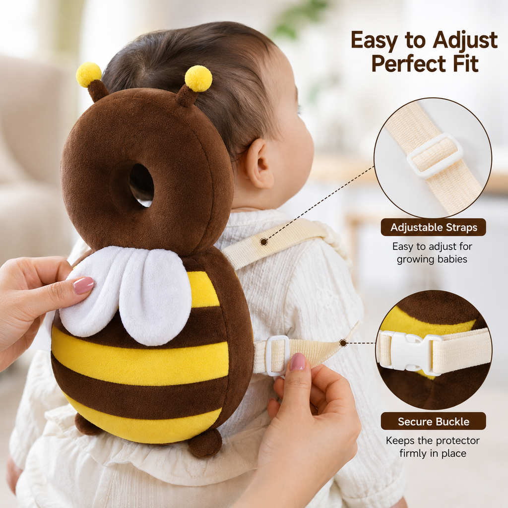 Baby Head Protector Cushion – Soft Safety Helmet For Crawling & Walking Babies