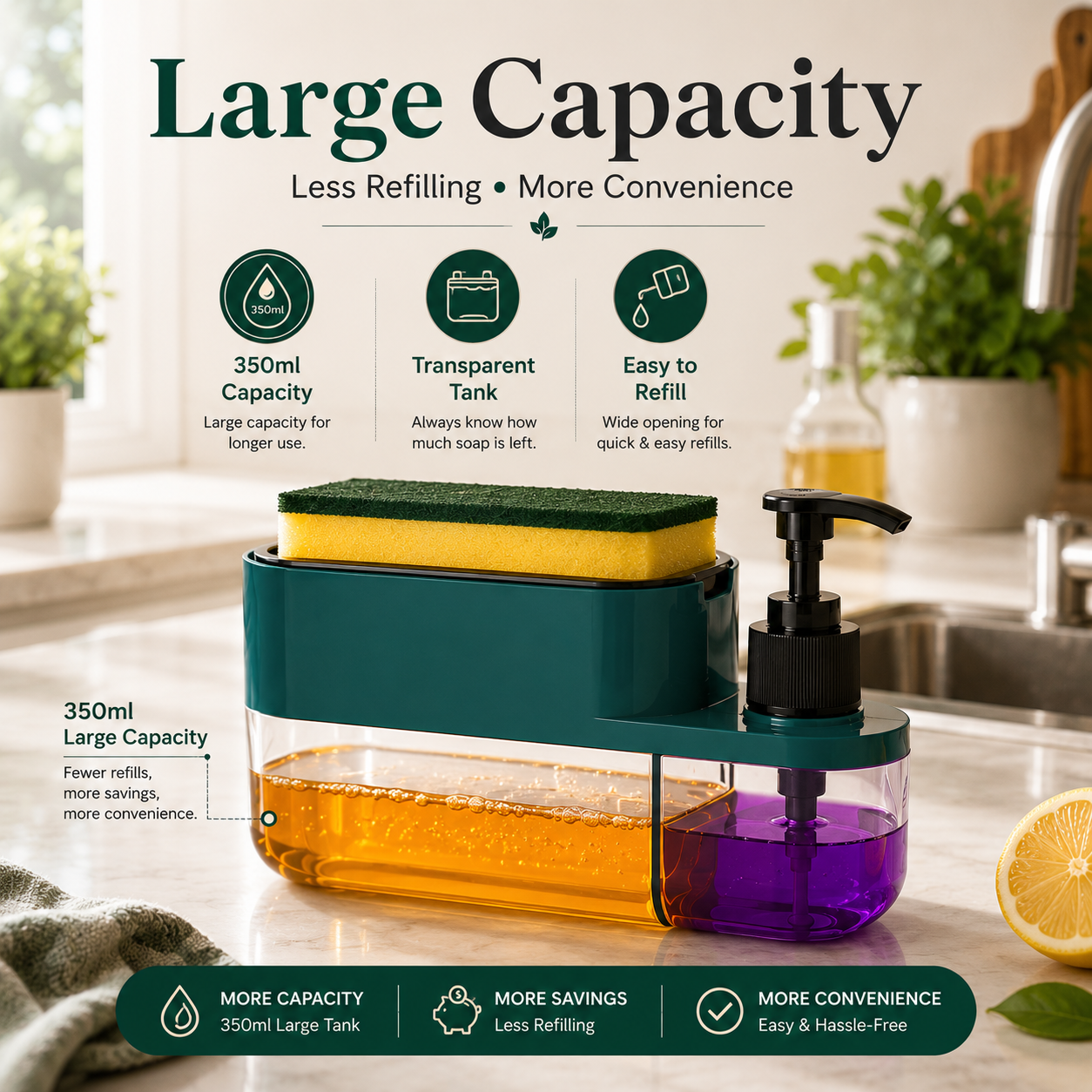 CleanFlow™ Pro | 3-in-1 Sink Organizer
