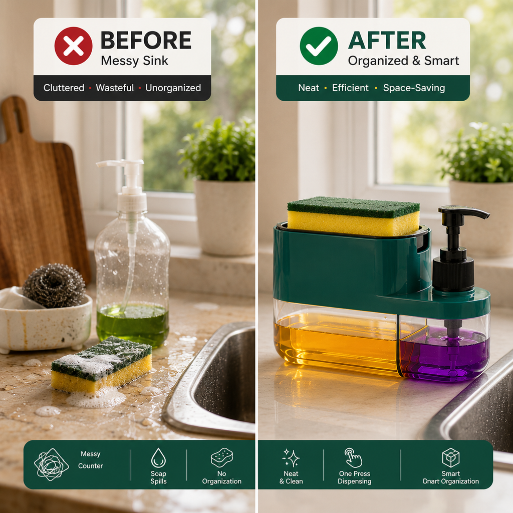 CleanFlow™ Pro | 3-in-1 Sink Organizer