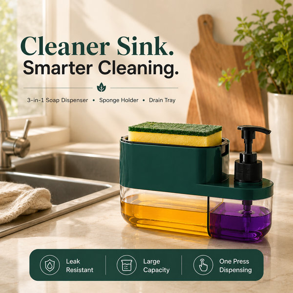 CleanFlow™ Pro | 3-in-1 Sink Organizer