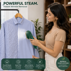 SteamPress™ Portable Handheld Garment Steamer – Travel Friendly Mini Iron