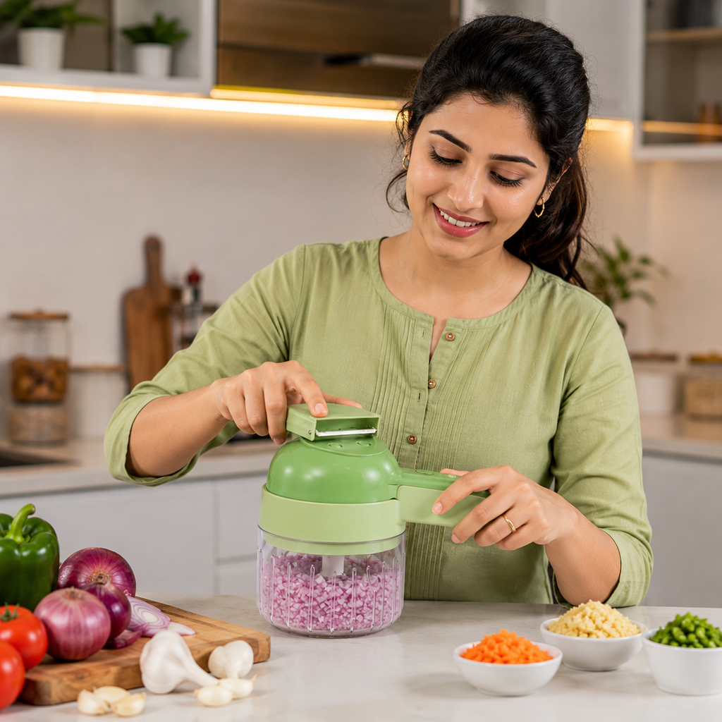 QuickChop™ Electric Vegetable Cutter Set – Smart Kitchen Prep Tool
