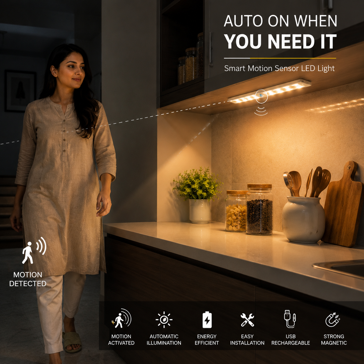 Motion Sensor Cabinet Light