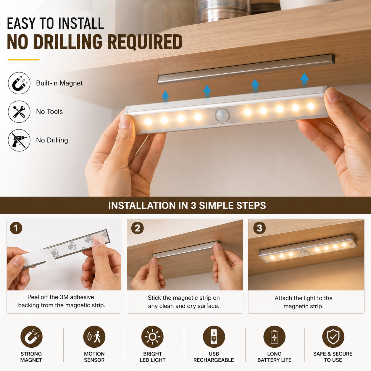 Motion Sensor Cabinet Light