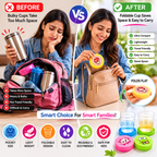 Multi Color Magic Foldable Portable Cups (Pack of 2) – Travel Friendly Collapsible Drinking Glass for Kids & Family